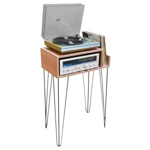 Estante Rack para Toca Discos de Vinil Lps com Pé de Ferro