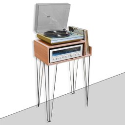 Estante Rack para Toca Discos de Vinil Lps com Pé de Ferro - 4