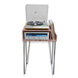Estante Rack para Toca Discos de Vinil Lps com Pé de Ferro - 5