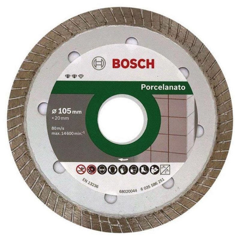 Disco Diamantado Bosch Turbo para Porcelanato 105mm x 20mm - 1