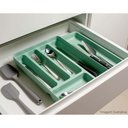 Ver imagem 7 de Organizador Porta Talheres Extensível e Organizador de Facas Cozinha Gaveta Chumbo Ou.
