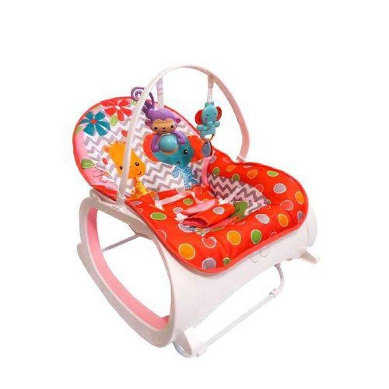 Cadeira de Descanso Musical com Móbiles e Balanço Color Baby -Vermelho