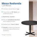 Ver imagem 3 de Mesa Reunião Redonda Preta
