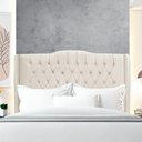 Ver imagem 3 de Cabeceira de Cama Box Queen 160 Cm Dubai Premium - Veludo Bege Claro