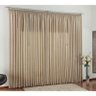 Cortina para Varão Amore 3 Metros x 2,80 Metros Alt. Tecido Seda Amassada - Cáqui - 1