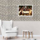 Ver imagem 1 de Quadro Decorativo Santa Ceia- Clássica 33x24cm - com Vidro:madeira Branca