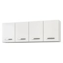 Ver imagem 2 de Armário Aéreo Panamá 04 Portas 160cm Branco - Lumil Móveis