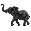 Ver imagem 1 de Escultura Decorativa Elefante de Resina Preto Tipo Mármore 13cm Na0905 Btc