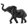 Escultura Decorativa Elefante de Resina Preto Tipo Mármore 13cm Na0905 Btc - 1