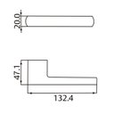 Ver imagem 2 de Fechadura externa de inox polido 55mm 454 La Fonte
