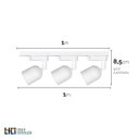 Ver imagem 5 de Trilho 3 Spots Led Blumenau Bivolt 27w 3000k