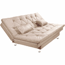 Ver imagem 2 de Sofá Cama 3 Lugares Multiuso Sued Premium:bege