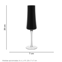 Ver imagem 2 de Jogo 2 Peças Taça de Vidro 210ml Preto 26x7x7cm Vinho Água Espumante Champagne