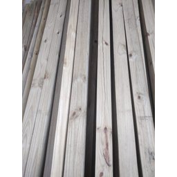 Coluna Aplainada de Pinus Tratado com Nós 8x8x290 Centímetros - Pensemadeiras - Natural Único - 1