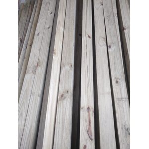 Coluna Aplainada de Pinus Tratado com Nós 8x8x290 Centímetros - Pensemadeiras - Natural Único