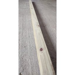 Coluna Aplainada de Pinus Tratado com Nós 8x8x290 Centímetros - Pensemadeiras - Natural Único - 2