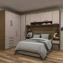 Ver imagem 1 de Quarto Modulado Casal de Canto 6 Peças 8 Portas 4 Gavetas Paris Luciane