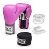 Kit Luva Everlast Training Rosa 12oz Bandagem/ Bucal - 1