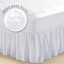 Ver imagem 1 de Conjunto Capa para Colchão Impermeável Matelada Casal Queen + Saia Box Queen