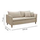 Ver imagem 2 de Sofá Living Kassia 2 Lugares 1,64m Bege Lansofbr