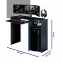 Ver imagem 7 de Escrivaninha Mesa Computador Gamer Xp Preto/azul
