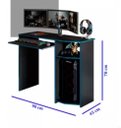 Ver imagem 7 de Escrivaninha Mesa Computador Gamer Xp Preto/azul