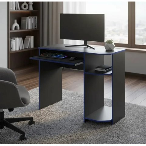 Escrivaninha Mesa Computador Gamer Xp Preto/azul