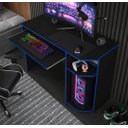 Ver imagem 3 de Escrivaninha Mesa Computador Gamer Xp Preto/azul