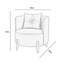 Ver imagem 5 de Conjunto 01 Poltrona + Sofá Curvo Orgânico Veludo Rosê  - Montanaris Decor