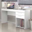 Ver imagem 1 de Mesa para Computador 2 Gavetas Home Branco New - Pnr Móveis