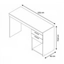 Ver imagem 3 de Mesa para Computador 2 Gavetas Home Branco New - Pnr Móveis