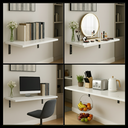 Ver imagem 2 de 8 Suportes L 40cm Mão Francesa Embutida para Prateleira Cantoneira Aço Resistente Preto