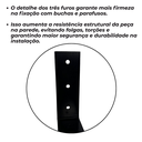 Ver imagem 7 de 8 Suportes L 40cm Mão Francesa Embutida para Prateleira Cantoneira Aço Resistente Preto