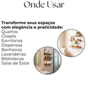 Ver imagem 4 de 8 Suportes L 40cm Mão Francesa Embutida para Prateleira Cantoneira Aço Resistente Preto