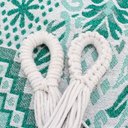 Ver imagem 2 de Rede de Dormir Casal Indiana Verde com Branco