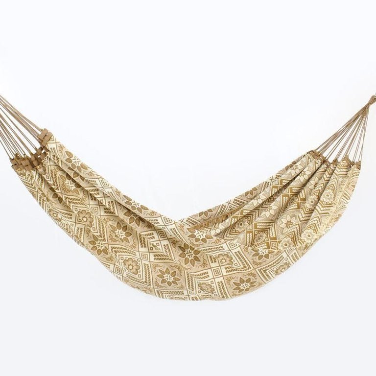 Rede de Dormir Casal Indiana Caramelo com Bege Rede de Dormir Casal Indiana Caramelo com Bege