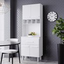 Ver imagem 1 de Armário Multiuso 4 Portas 5 Prateleiras MDP 60cm Branco Casah