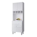 Ver imagem 3 de Armário Multiuso 4 Portas 5 Prateleiras MDP 60cm Branco Casah