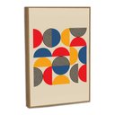 Ver imagem 1 de Quadro Decorativo Bauhaus Abstrato Moderno com Moldura Filete