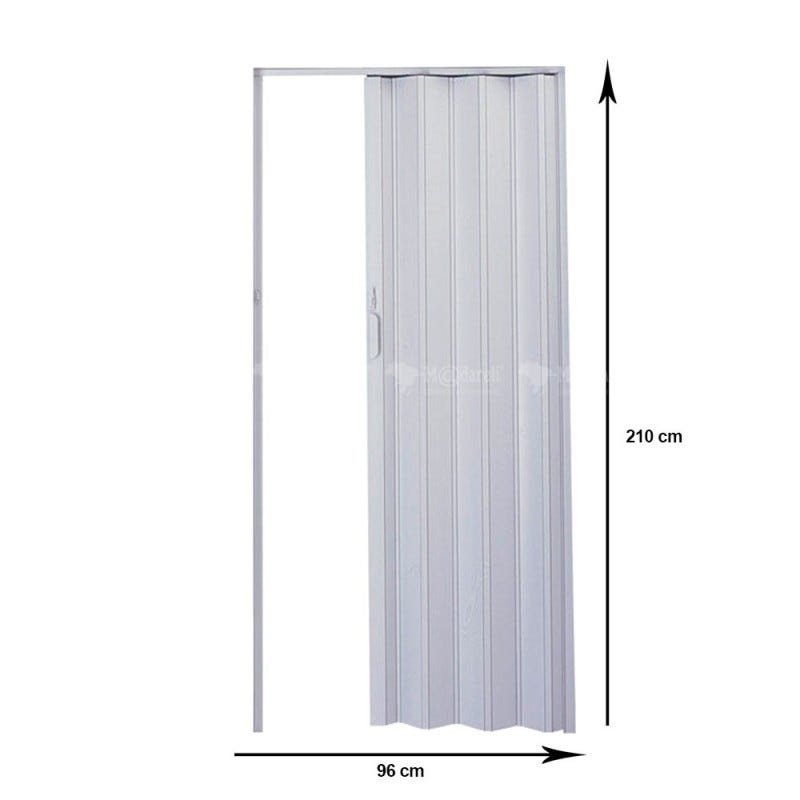 Porta Sanfonada Pvc 210 X 96 Cm - Plasflex - Cinza Claro - 2