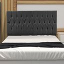 Ver imagem 1 de Cabeceira Casal 1,60M Madrid Suede Cinza