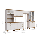 Ver imagem 3 de Cozinha Compacta Retrô 5 Peças Off White/nogueira