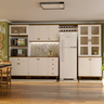 Cozinha Compacta Retrô 5 Peças Off White/nogueira - 2