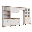 Ver imagem 1 de Cozinha Compacta Retrô 5 Peças Off White/nogueira