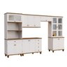 Cozinha Compacta Retrô 5 Peças Off White/nogueira - 1