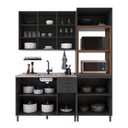 Ver imagem 3 de Armário de Cozinha Modulada Compacta Fidelitá Nara 100% MDF 3 Peças 190cm 10 Portas 2 Gavetas sem