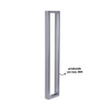 Puxador para Porta Barra Retangular Aço Inoxidavel 80cm Polido - 10