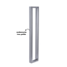 Puxador para Porta Barra Retangular Aço Inoxidavel 80cm Polido - 6