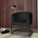 Ver imagem 2 de Poltrona Base Industrial Preto Kit 2 Lety Veludo Preto S05 - D'Rossi