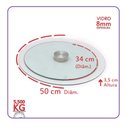 Ver imagem 2 de Prato Giratório Vidro Incolor Temperado 50 Cm:50 cm